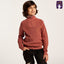 ANK Brick Red Half Zip Long Neck Knitted Sweater 10009