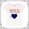 Wild Heart White Sequin Shirt 7714