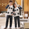 Women Panda Comfy Rayon Silk Fur Loungewear Set W122