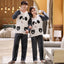 Women Panda Comfy Rayon Silk Fur Loungewear Set W122