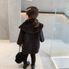 Quilted Star Black Long Coat 11453