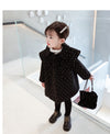 Quilted Star Black Long Coat 11453
