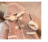 Pink Check Butter Soft Fur Coat 11439