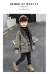 Dark Grey Check long Coat 11457