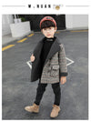 Dark Grey Check long Coat 11457