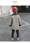 Dark Grey Check long Coat 11457