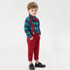 Gentelman Check Shirt Pant With Expander Suiting Set 11834
