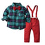 Gentelman Check Shirt Pant With Expander Suiting Set 11834