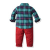 Gentelman Check Shirt Pant With Expander Suiting Set 11834