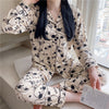 Women Duck Front Botton All weather Loungewear Set W128