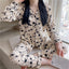 Women Duck Front Botton All weather Loungewear Set W128