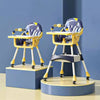 Baby High Chair Navy With Deattachable Wheels