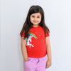 ML Unicorn Rainbow Red Shirt 7671