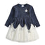 VKT Stars Blue Full Sleeve Fancy Frock 11156