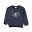 ZR Animal Face Print Dark Blue Sweatshirt 5790