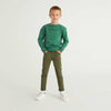 KIB Skinny Fit 5 Pocket Green Jeans 12120