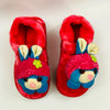 Blue Stuffed Pink Covered Winter Rubber Sole Slipper 6247