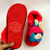 Blue Stuffed Pink Covered Winter Rubber Sole Slipper 6247