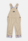 CRT Fold Check Light Khaki Full Length Overalls Dungaree 12110
