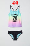 H&M Summer Mode Swimwear BIKINI Tankini 2 Piece Set #12135