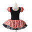 Red White Lining Party Fancy Frock 9356