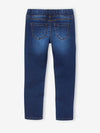 VRB Embroided Blue Elastic Waist Pant 10661