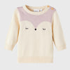 NME IT Fox Ecru Face Cream Knitted Sweater 11537