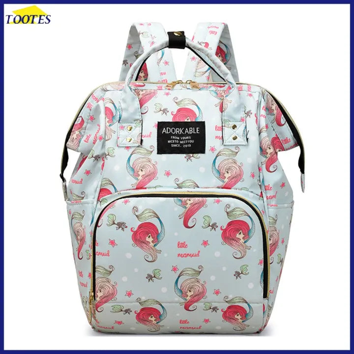 Flamingo Cow Cat Mermaid Mummy Baby Waterproof Travel Diaper