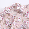 Pink Floral Cotton Japanese Front Open Loungewear Set 12308