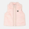 Juicy Couture Pink Super Comfy Fur Sleeveless Jacket 12189