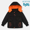 Black Vebice Bear Thick Puffer Jacket with Tail 12368