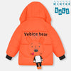 Orange Vebice Bear Thick Puffer Jacket with Tail 12370
