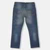 MS Paint Splash Blue Jeans Pant 12742