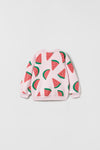 Watermelon Pink Terry Sweatshirt 12624