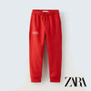 ZR Feel cool Vibes Red Brushed Terry Trouser 12508