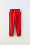 ZR Feel cool Vibes Red Brushed Terry Trouser 12508