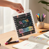 Glitter Hal Tip Markers Set Of 24 Markers With 48 Vibrant Shades For Creative Art And Craft Projects