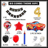 Car Theme Birthday Party Decoration Set 60 Pcs for Kids Boys & Girls