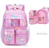 Princess Dream Rainbow School Backpack – Large Capacity Ergonomic Pastel Book Bag for Girls (44×31×13 cm)
