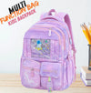 Princess Dream Rainbow School Backpack – Large Capacity Ergonomic Pastel Book Bag for Girls (44×31×13 cm)