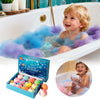 Bath Bombs for Kids Gift Set, Colorful Bath Bomb with Surprise Gift Inside, Ocean Theme Fizzing Tub Fun, Moisturizing Foam for Soft Skin, Cute Toy Filled Bath Time Treat