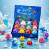 Bath Bombs for Kids Gift Set, Colorful Bath Bomb with Surprise Gift Inside, Ocean Theme Fizzing Tub Fun, Moisturizing Foam for Soft Skin, Cute Toy Filled Bath Time Treat