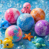 Bath Bombs for Kids Gift Set, Colorful Bath Bomb with Surprise Gift Inside, Ocean Theme Fizzing Tub Fun, Moisturizing Foam for Soft Skin, Cute Toy Filled Bath Time Treat