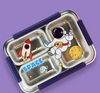 3-Compartment Stainless Steel Kids Lunchbox with Spoon (Design Variations) - Multi-color