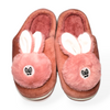 Rabbit Fur Mid Pink Winter Slippers 2644 A