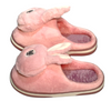 Rabbit Fur Baby Pink Winter Slippers 2644 D