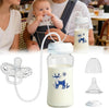 Hands-Free Baby Feeding Bottle with Pacifier & Cleaning Brush 300ml – BPA Free Food Grade