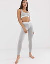 CK Grey Breathable Cotton Legging and Bralette Gymwear Pair W169 B