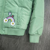 Disney Rainbow Roar Green Puffer Parka Jacket 12166