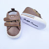RL Polo Brown Leather Texture Prewalking Pumps Shoes 2664 A
